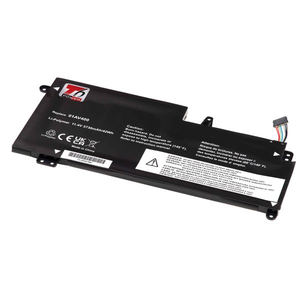 Batteria T6 Power Per Lenovo Thinkpad 13 20GL Chromebook Serie, Li-Poly, 11,4 V, 3730 Mah (42 Wh), Nero-image