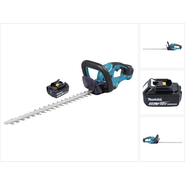 Makita Duh 507 F Tagliasiepi A Batteria 18 V 50 Cm + 1X Batteria 3,0 Ah - Senza Caricabatteria-image