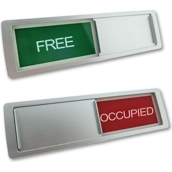 Cartello Scorrevole Combicraft Con "Libero-Occupato"" In Argento 178 X 50 Mm - 1 Pezzo"-image