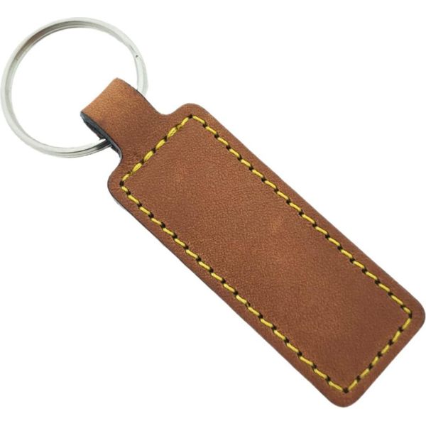 Combicraft Portachiavi In Pelle Vuota Rettangolo 23X95Mm - 5 Pezzi-image