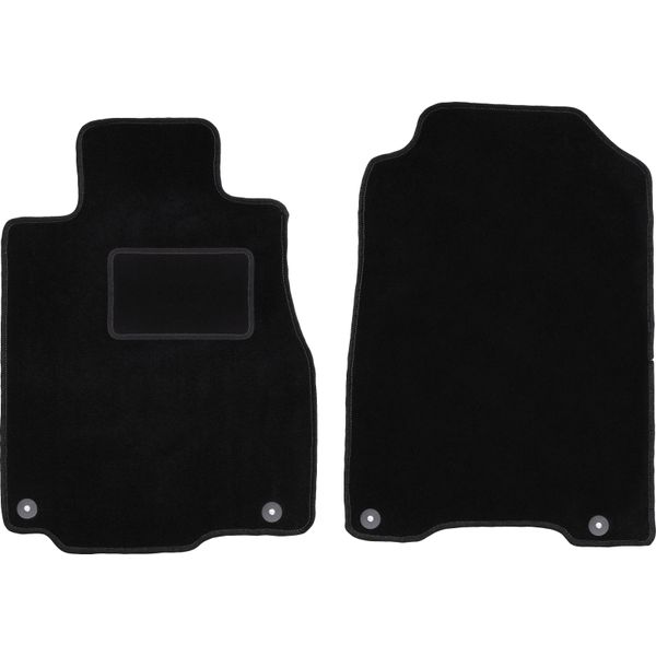 Wielganizator Tappetini Auto Velours Anteriori Adatto Per Honda CR-V Iv (2011-2018, Suv) Neri, Set 2 Pz, Con Fissaggi-image