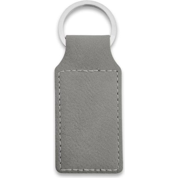 Combicraft Portachiavi In Pelle Vuota Rettangolo 33X70Mm Grigio - 5 Pezzi-image
