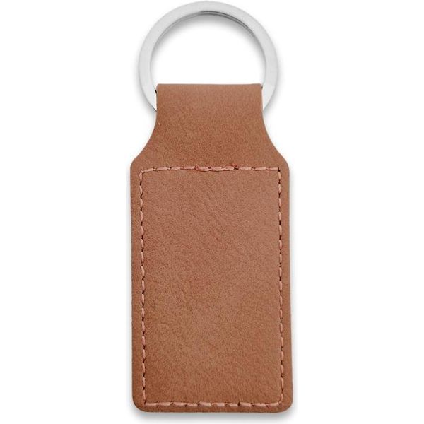 Combicraft Portachiavi In Pelle Vuota Rettangolo 33X70Mm Marrone - 5 Pezzi-image