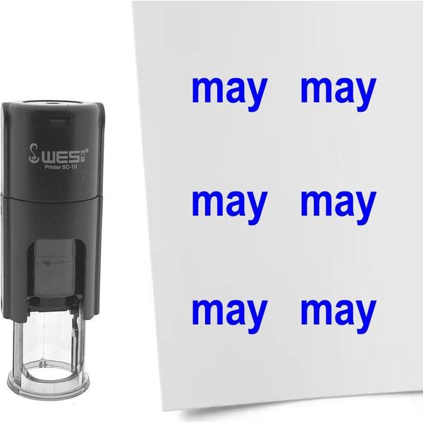 Timbro Combicraft Mese Maggio Inchiostro Blu Rotondo Da 10 Mm - Per 1 Pezzo-image