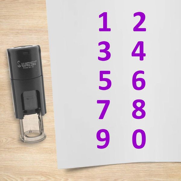 Set Di Timbri Combicraft Numeri Da 0 A 9 Viola-image