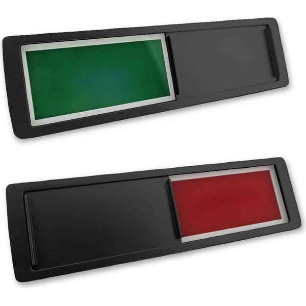 Cartello Scorrevole Combicraft Con "Verde-Rosso"" In Nero 178 X 50 Mm - Per 1 Pezzo"-image