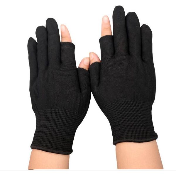Inf 12 Paia Di Guanti Da Lavoro Per Touch Screen, Guanti Antiscivolo In Nylon Traspirante Nero-image
