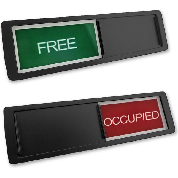 Cartello Scorrevole Combicraft Con "Free-Occupied"" In Nero 178 X 50 Mm - Per 1 Pezzo"-image