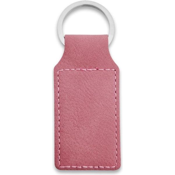Combicraft Portachiavi In Pelle Vuota Rettangolo 33X70Mm Rosa - 10 Pezzi-image