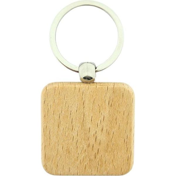 Combicraft Portachiavi In Legno Grezzo Quadrato 40X40Mm - Per 1 Pezzo-image