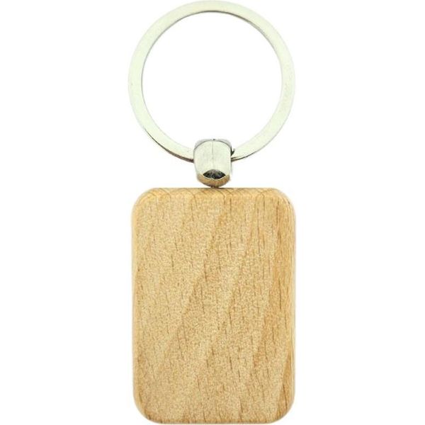 Combicraft Portachiavi In Legno Grezzo Piccolo Rettangolo 44X30Mm - Per 1 Pezzo-image