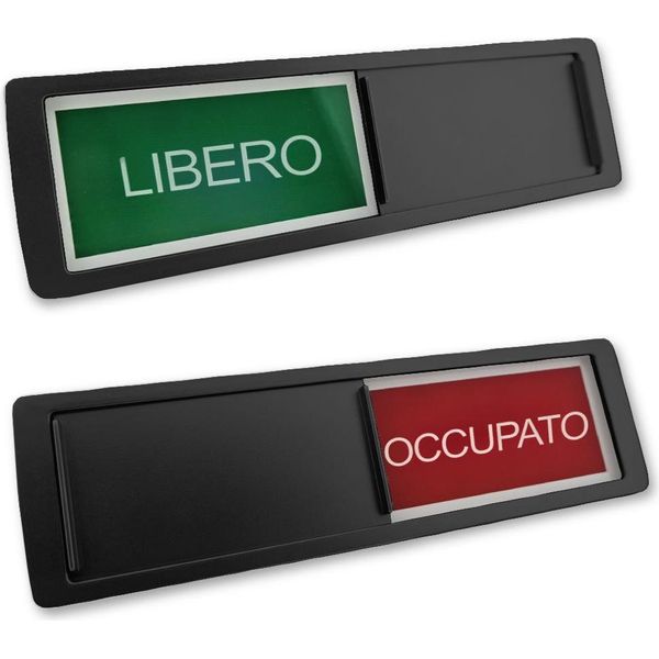 Asse Scorrevole Combicraft Con "Libero-Occupato"" In Nero 178 X 50 Mm - Set Da 5"-image