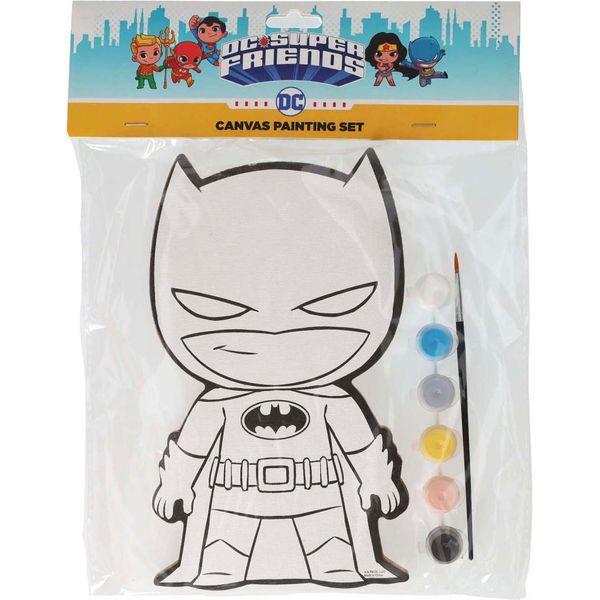 Tela Da Pittura Dc Comics - Batman - Incl. Pennello E 6 Colori Di Vernice-image