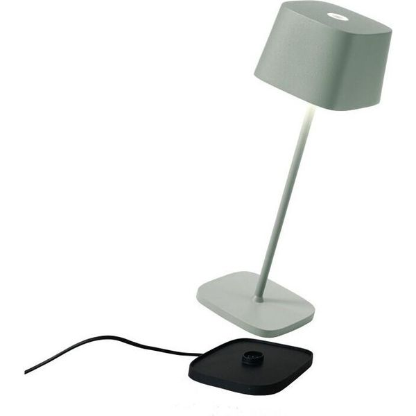 Zafferano Lampada A Led Da Tavolo Ofelia Pro Salvia Ricaricabile E Dimmerabile - 2200-2700-3000K - 9H Massima Potenza-image