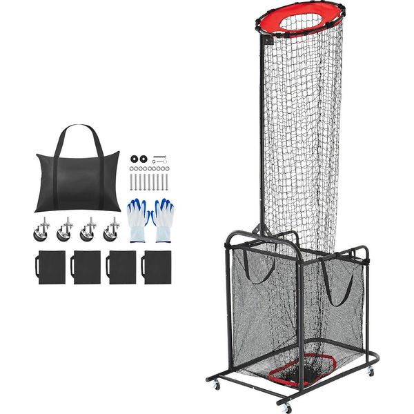 Succebuy Rete Da Allenamento Per Pallavolo Con Angolo E Altezza Regolabili, Rete Da Allenamento Portatile Con Carrello, Ruote E Borsa Per Il Trasporto Per Allenare Efficacemente Servizi E Schiacciate-image