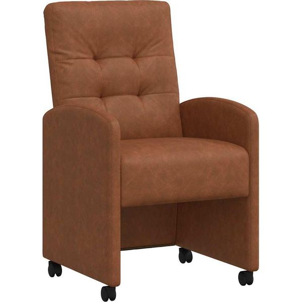 Vidaxl Sedie Da Pranzo 2 Pezzi Marrone 57 X 67 X 98 Cm Pelle Finta-image