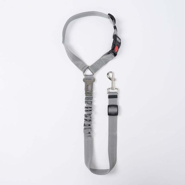 Inf Guinzaglio Di Sicurezza Anti-Shock Per Auto Per Animali Domestici Regolabile Grigio-image