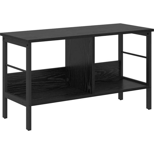 Vidaxl Libreria Look Rovere Nero 82 X 32 X 47 Cm Materiale A Base Di Legno-image