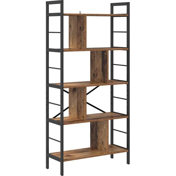 Vidaxl Libreria In Legno Vecchio 75 X 30 X 156 Cm Materiale A Base Di Legno-image