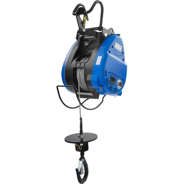 Argano Elettrico A Fune - Portatile - 1500 W 220 V - Capacità Di Carico 200 Kg - Radiocomando E Comando A Cavo - IP40 - Motore In Rame - Blu-image
