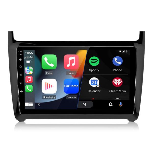 9 "Carplay Android 15 Autoradio Per Vw Polo 6R 6C 2008-2020 Gps Navi Wifi Bt Dab+ Swc Usb Dsp 4GB+64GB 8-Core"-image
