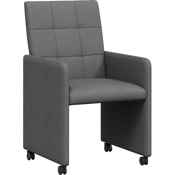 Vidaxl Sedie Da Pranzo 2 Pezzi Grigio Scuro 58 X 65 X 94 Cm Tessuto-image