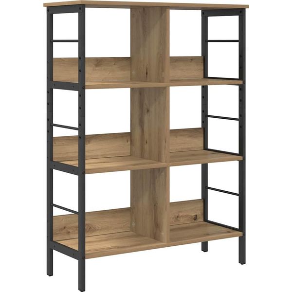 Vidaxl Libreria Artisan In Rovere 82 X 32 X 112 Cm Materiale A Base Di Legno-image