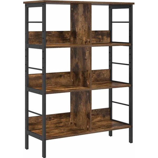 Vidaxl Libreria In Rovere Fumé 82 X 32 X 112 Cm Materiale A Base Di Legno-image