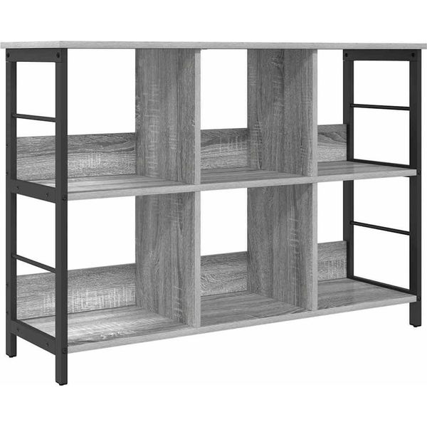 Vidaxl Libreria Grigio Sonoma 102 X 32 X 72,5 Cm Materiale A Base Di Legno-image