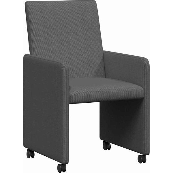 Vidaxl Sedie Da Pranzo 2 Pezzi Grigio Scuro 57 X 66 X 94 Cm Tessuto A Coste-image