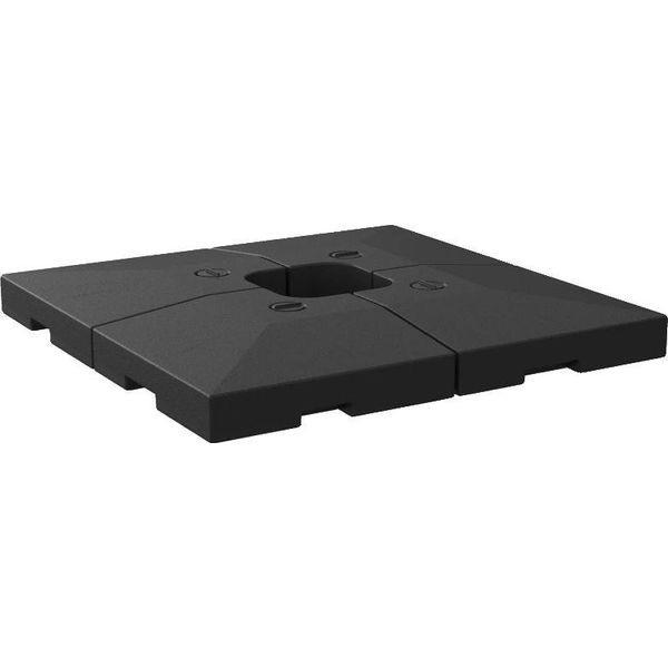 Portaombrelli, Plastica Hdpe, Dimensioni L51 X L51 X H12 Cm, Peso 2,4 Kg, Portata 30 Kg (Sabbia), Compatibilità Pali Per Ombrelloni Standard-image