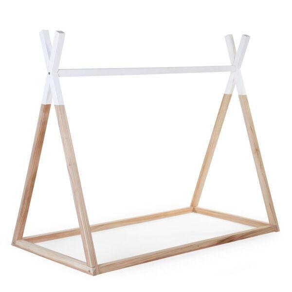 Childhome Letto Gioco Tepee 70X140 Cm Legno Colori Naturali E Bianco B140TIPI-image