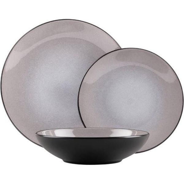 Set Di Piatti Da Portata 18 Pezzi Taupe Collection Lucido-image