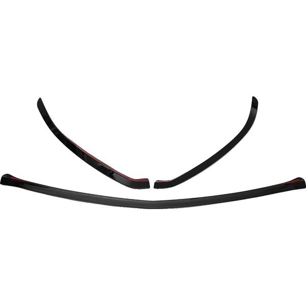 Paraurti Anteriore Inferiore Lip Splitter Canard Trim, Facile Installazione, Montaggio Personalizzato, Nero Lucido-image