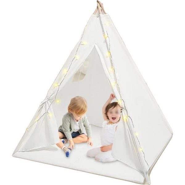 Tenda Per Bambini, Materiale Resistente, Design Spazioso, Bianco-image