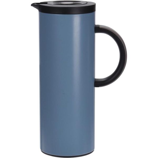 Tazza Termica A Doppia Parete Excellent Houseware, Acciaio Inox/Vetro, 11X30 Cm, 1000 Ml, Blu-image