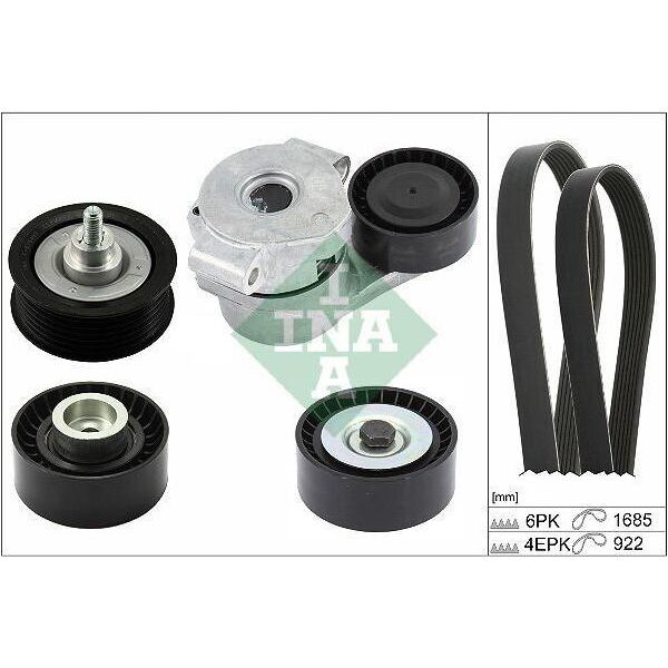 Ina 529 0527 10 Set Di Cinghie Trapezoidali Dentate Per Ford Transit Mk7 Furgone (V363, Fcd, Fdd)-image