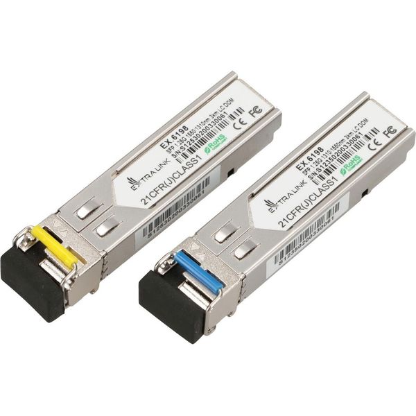 Modulo Wdm Sfp 1,25G Di Extralink 1,25Gbps, 1310/1550Nm, Monomodale, 3 Km, Lc, Dom, Coppia-image