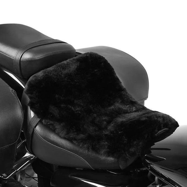 Cuscino Sella Moto In Pelle D'agnello Tourtecs Coprisella 46X30 Cm In Nero-image