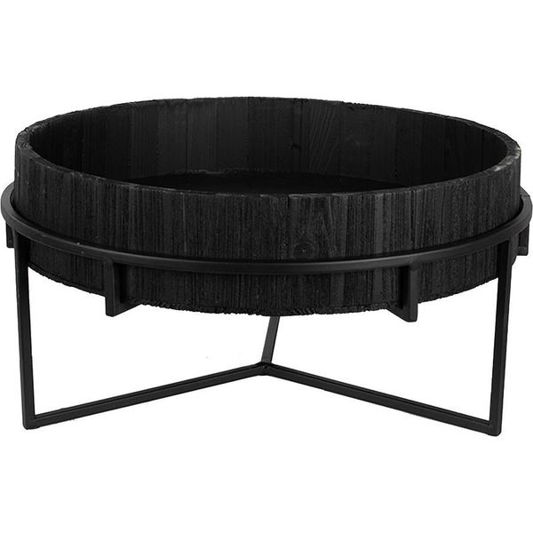 Tavolo Da Piantagione Clayre & Eef Ø 41X20 Cm Ferro Nero-image
