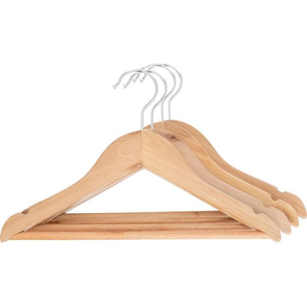 Atmosphera Createur D'interieur - Set Di 4 Appendiabiti Per Bambini In Legno H19Cm-image