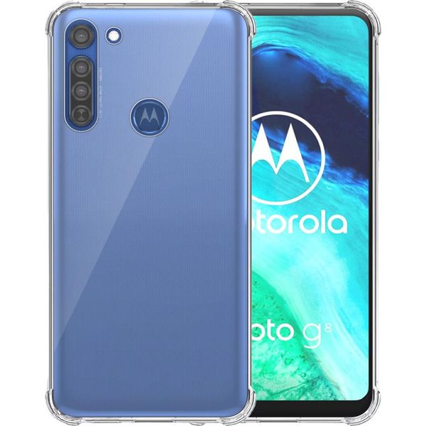 Custodia Per Motorola Moto G8 Trasparente - Custodia In Silicone Tpu Antiurto Con Paraurti Trasparente - Smartphonica-image