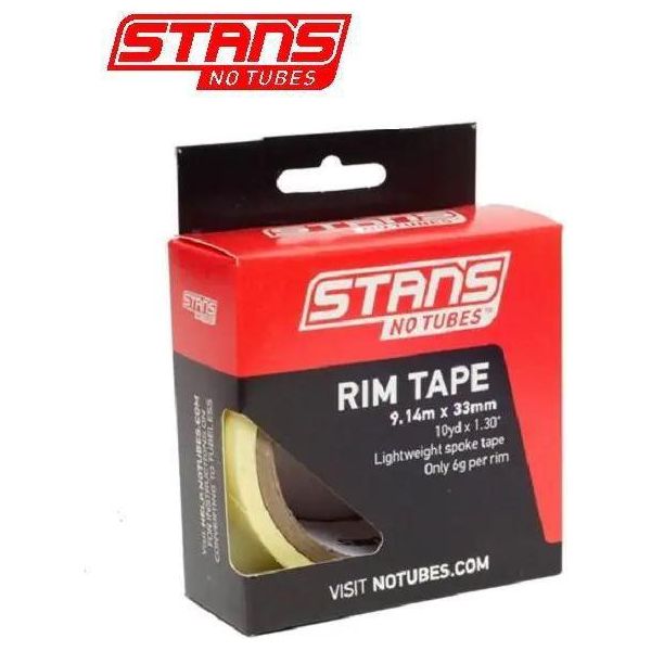 Nastro Per Cerchi Stans Notubes, Nastro Giallo, Larghezza 33 Mm, Rotolo Da 9 Metri (10 Iarde), AS0134-image