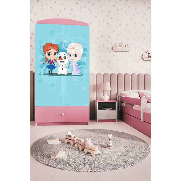 Armadio Per Bambini Babydreams Armadio Ad Ante Battenti Armadio Iceberg Rosa Chiaro-image