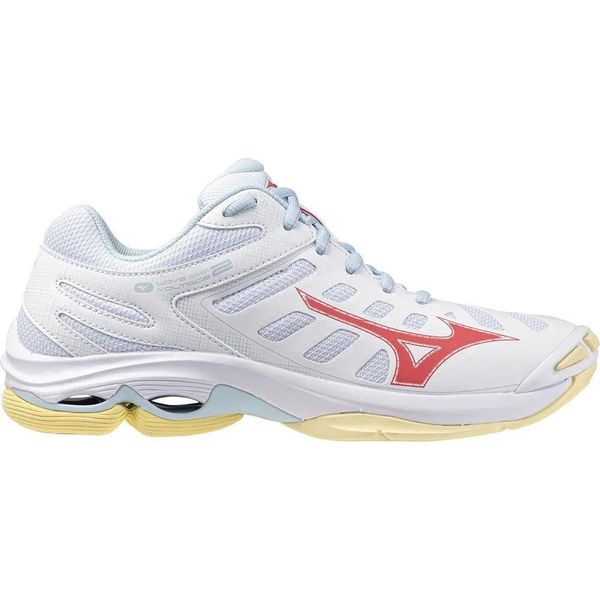 Mizuno Wave Voltage 2 - Bianco/Calipso Coral/Pale Banana, GrößE:4.5-image