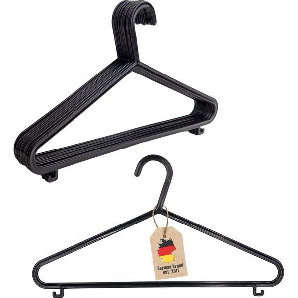 Appendiabiti Intirilife In Nero Lucido - 10 Appendiabiti Salvaspazio In Plastica Lucida Con Barra Per Pantaloni E Gancio Per Gonna - Appendiabiti Appendiabiti Appendiabiti Appendiabiti Per Abiti Appendiabiti Appendiabiti Per Giacche Appendiabiti Appendiabiti Per Gonne-image