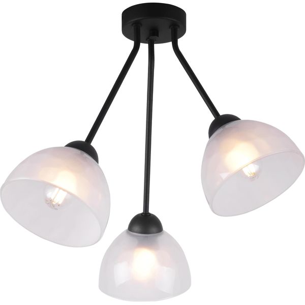 Lampada Da Soffitto Venice Trio Con Paralumi In Vetro Opalino E27-image