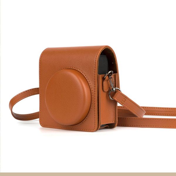 Borsa Per Fotocamera Istantanea Portatile Custodia Per Fotocamera In Stile Retrò In Finto Cuoio Custodia Di Ricambio Per Fujifilm Fuji Instax Mini 99 Con Tracolla Regolabile-image