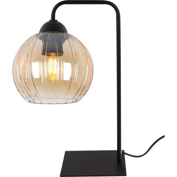 Lampada Da Tavolo Costa Nera A 1 Luce Con Globo In Vetro Miele E27-image