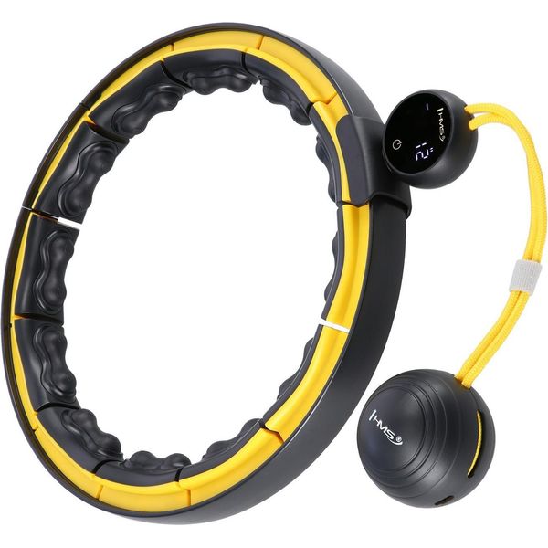 Hula Hoop Magnetico Con Peso, Tpe, Nero/Giallo, Con Contatore-image